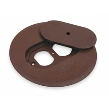 Steel City Electrical Box Cover, 1 Gang, Round, Polycarbonate P 68 DRC BRN