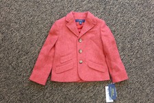  425 Polo Ralph Lauren Little Boys Wool Jacket - Size 4 / 4T - RED