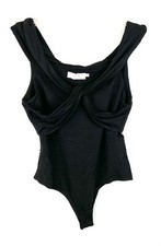 ASTR Women  s Black Sleeveless Bodysuit Size L