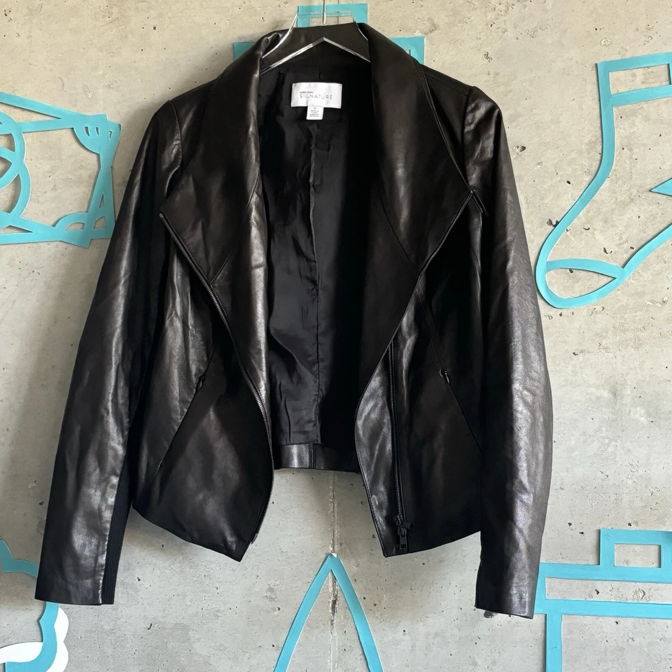 Nordstrom Signature Genuine Leather Jacket Black Size M $699 - Image 2 of 4