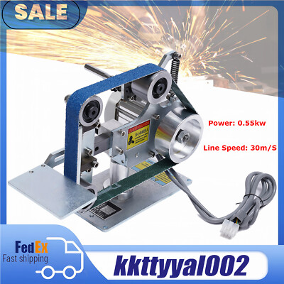 1x30'' Belt Sander + Motor Polishing Sharpener Fixed Angle Grinder Tool 110V 550W