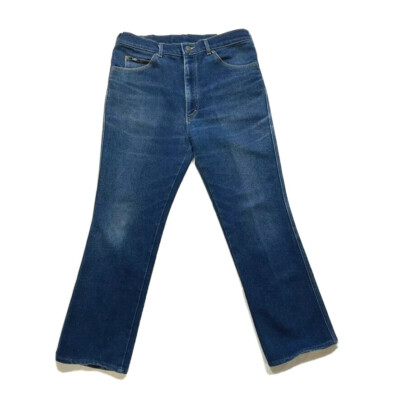 USA製Lee32x 36 Vintage Lee Jeans Relaxed Fit Straight Leg USA Made Dark Blue