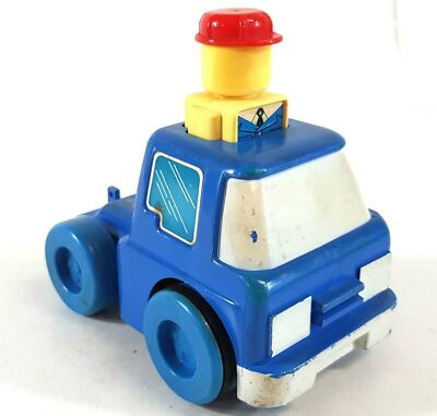 Vintage Unimax Toy Truck 1980 Blue   Push Mechanism Not Working, Hong Kong