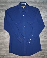 Sheplers Men's Western Shirt Sz 14 1/2-32 Pearl Snap Classic Cowboy Americana N3