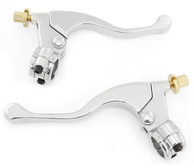 Suzuki Shorty Lever Assembly Set Clutch + Brake Polished Aluminum
