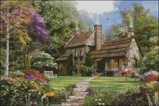 Needlework Crafts Full Embroidery Counted Cross Stitch Kits Forest Cottage