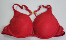 Primark  Underwire Push Up Bra Size 34B Red F...