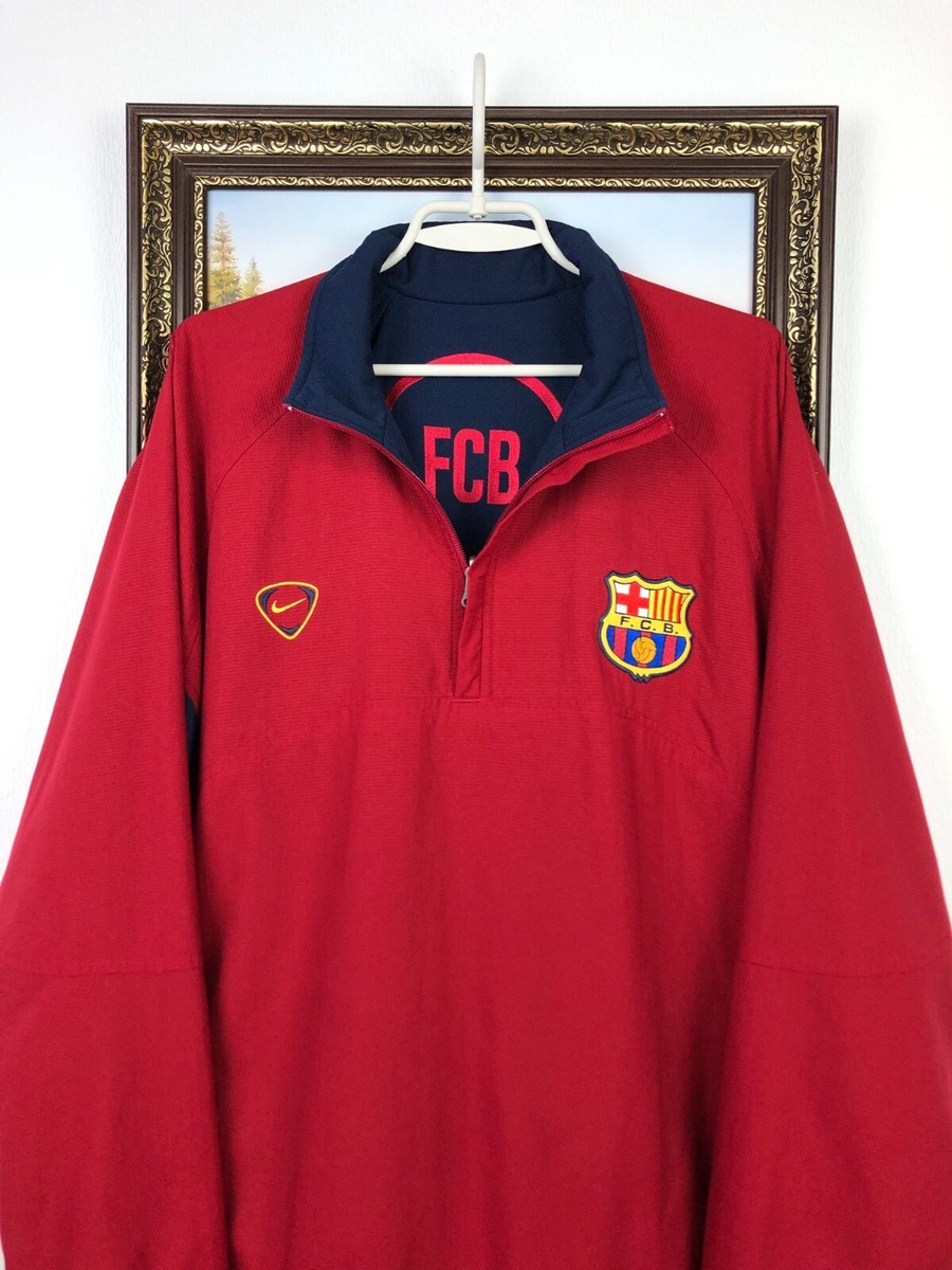 Vintage Nike Barcelona Football Jacket Double Sided Track Top