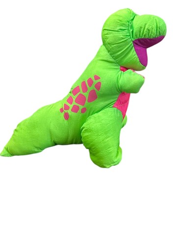 Fisher Price Dino brüllt Nylon Puffalump Plüsch grün T Rex Dinosaurier brüllt 1992 - Bild 2 von 7