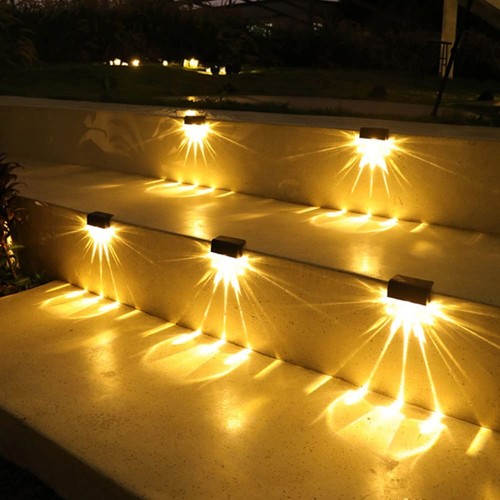 4 LED Solarleuchten Lichtspiel außen Garten Balkon Tisch Treppe Deko Lampen DHL - Bild 12 von 13