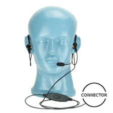 BTH Headset NC Mic PTT Dual In-Ear Noise Attenu. for Motorola XPR3300e XPR3500e