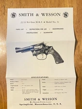 SMITH & WESSON MODEL NO. 51 22/32 M.R.I KITGUN MANUAL