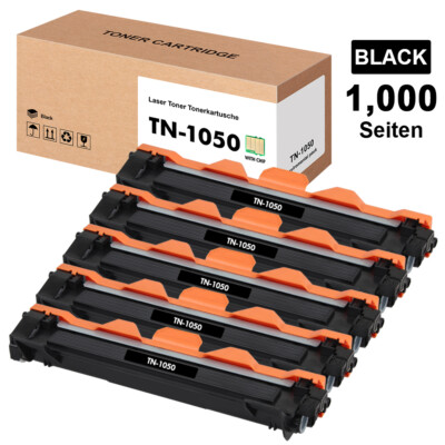 5 Toner Compatible With Brother TN1050 DCP1510 DCP1512 HL1110 MFC1815 1810 1910W