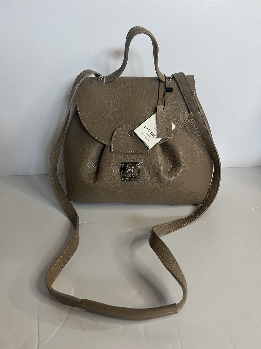 backpack messenger bag hybrid leather i medici NWT I Medici Firenze 2-way Wear Italian Leather Pebble Backpack Handbag