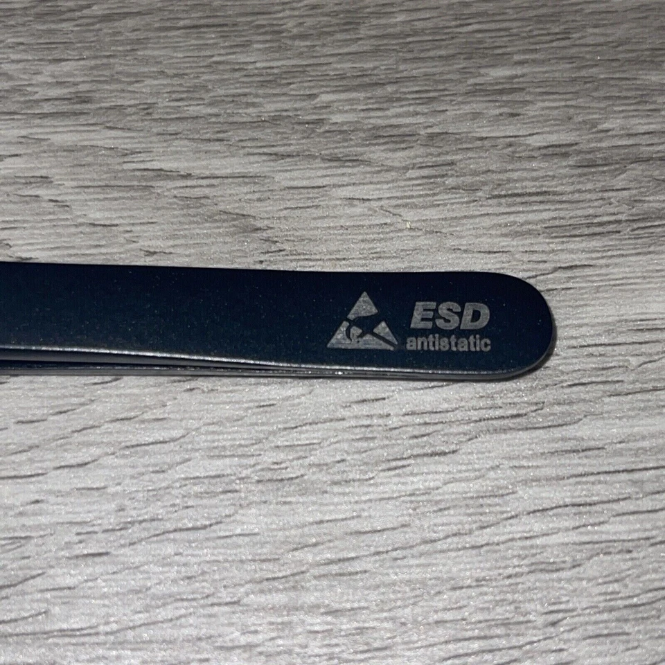 2- ESD-Safe Style 2-SA 不锈钢防静电镊子圆头 — 第 3/4 张图片