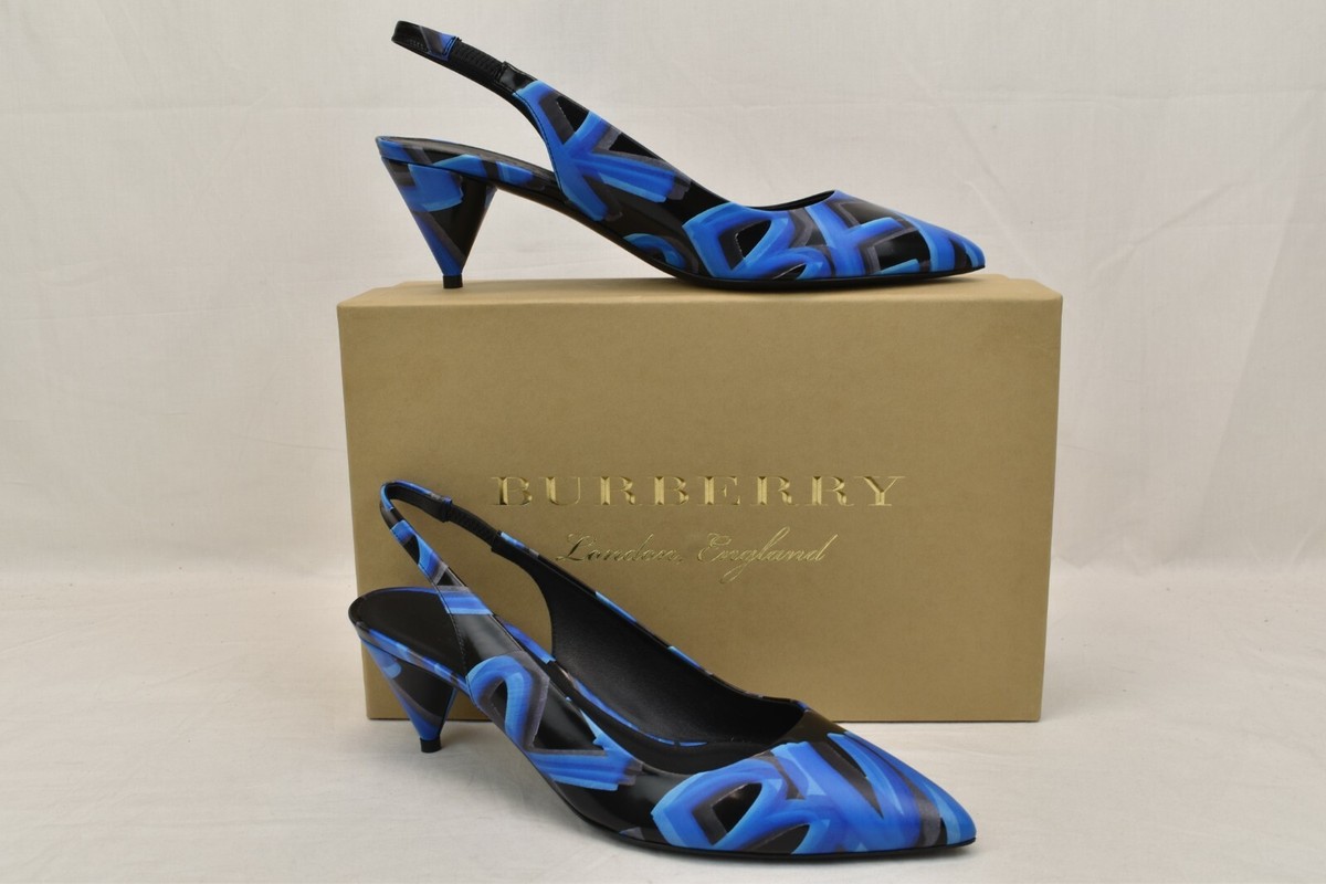 SALE!!【Burberry】MORSON BLACK LEATHER GRAFFITI LOGO SANDALS NIB BURBERRY MORSON BLACK LEATHER GRAFFITI LOGO PRINT KITTEN