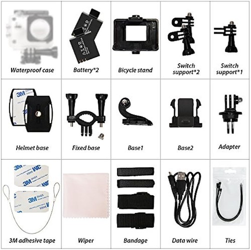 autentica action camera e sport impermeabile ex5000 wifi 14 mp full hd - Foto 2 di 7