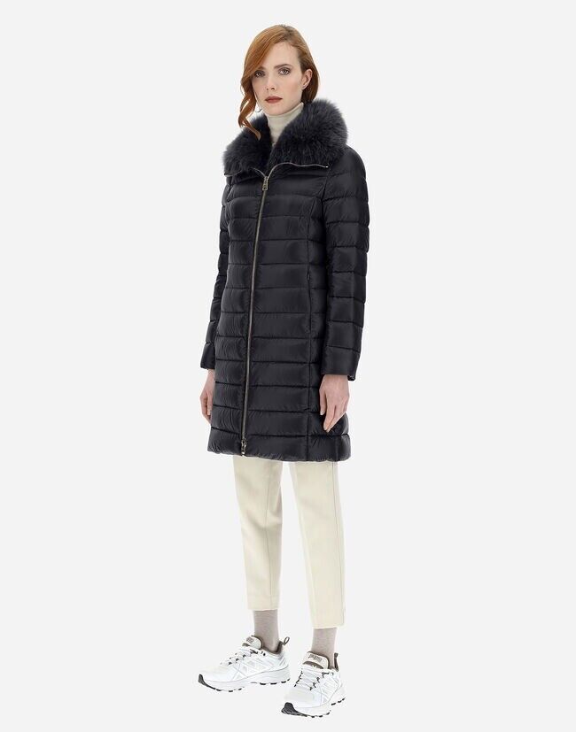 Herno Elisa Faux Fur Puffer Coat Jacket Size 42 (US6) New $1185