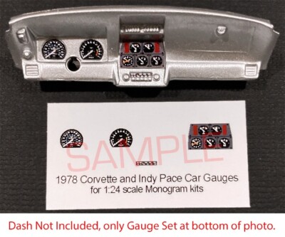 1978 CHEVROLET CORVETTE and INDY PACE CAR GAUGES - 1/24 scale - REVELL MONOGRAM