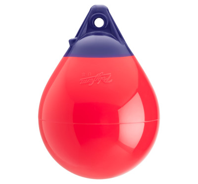 POLYFORM A-0 Red Mooring Buoy 8'' Dia x 11.5'' L For Boats Up To 15' Rope Eye 0.6''