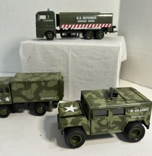 3 MILITARY ARMY VTG TOY LOT GAS JEEP TRUCK 1998 Soma Camouflage Vehicle Ground