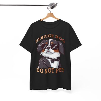 Clever Joke T-Shirt - Intelligent & Witty Tee Service Dog, Do Not Pet Shirt