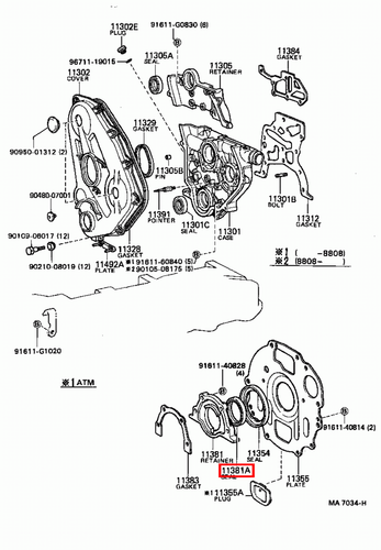 Genuine Hilux LN170 LN167 LN166 LN165 2L 3L 5L Rear Main Oil Crankshaft Seal - Picture 15 of 20