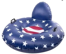 PMNY Snow Tube, Inflatable Sled for Kids and Adults, 47 Inch Thickened Snow Sled