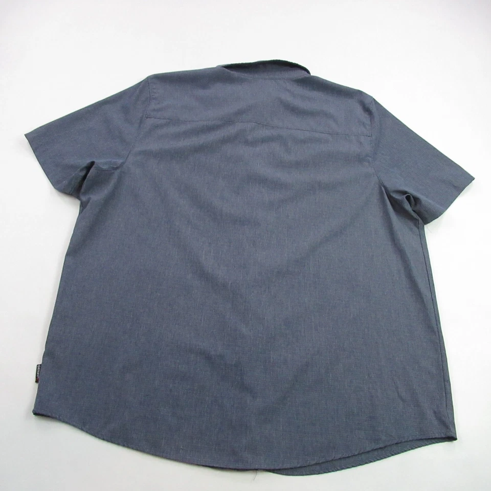 Рубашка мужская Gerry размер XL с коротким рукавом на пуговицах спереди синяя легкая для походов - Изображение 3 из 4