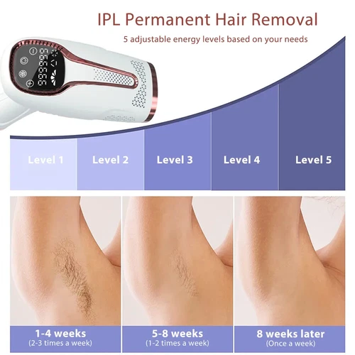 IPL Laser Haarentfernungsgerät Impulse Schmerzlos Dauerhafte Epilierer - Bild 6 von 12