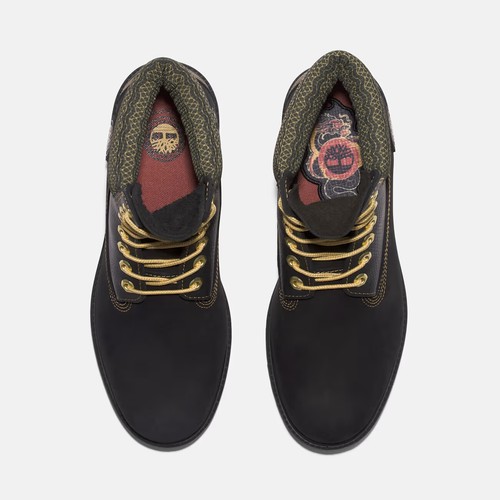 Timberland Heritage TB0A28MBEQ4 Stivali Uomo Pelle Nero 6 Pollici Stringati Impermeabili - Foto 53 di 88