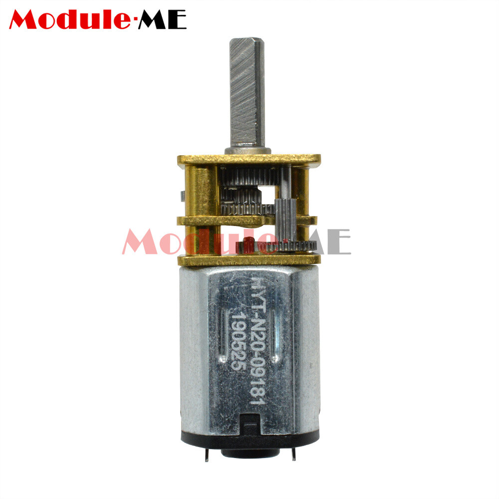 GA12-N20 Micro Gear Motor | 3V/6V/12V DC Gearmotor | Metal Gearbox | 15–2000 RPM Range