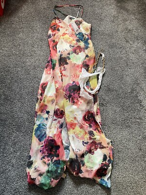 Womens Spotlight, Warehouse Dress, Size 18, Floral, Fit & Flare, Halter, Sheer