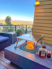 Heat Warden USA Made Heat Deflector for fire pits. Ours won't WARP or RUST.