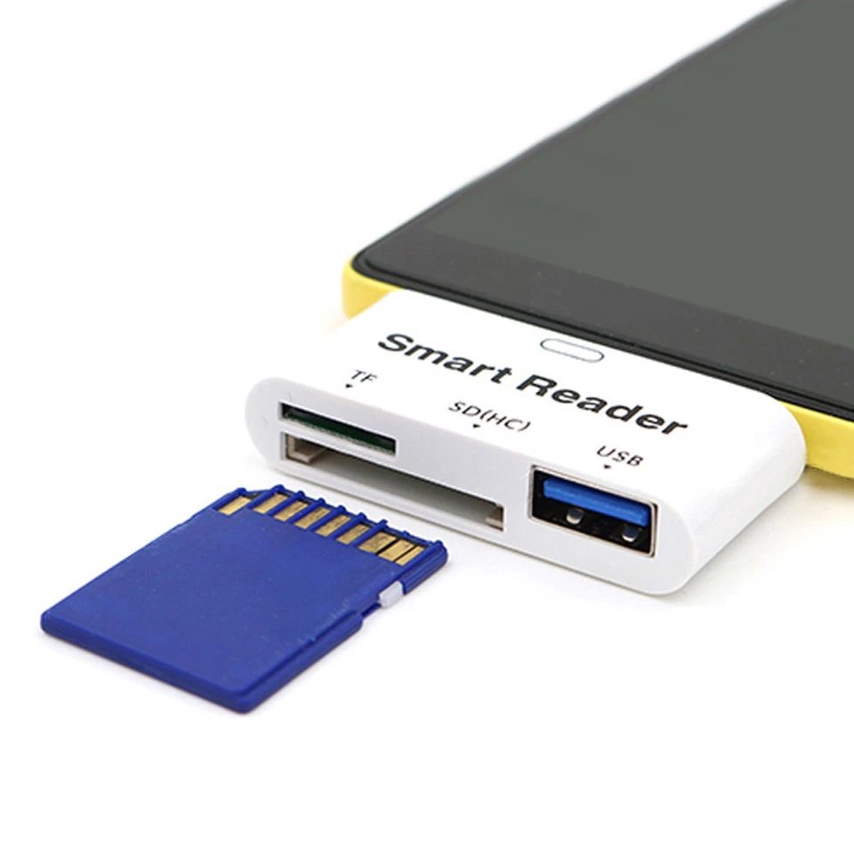 Type C SD TF USB U Disk OTG Card Reader For Samsung Galaxy S9 S8 LG G5 G6 Huawei - Image 3 of 4