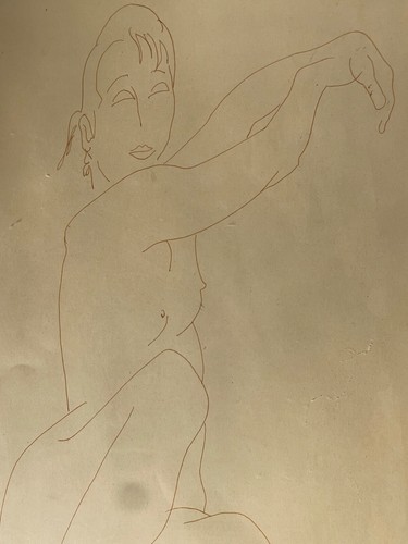 Pierre AMBROGIANI (1907-1985) Original Drawing - Portrait Woman Style MODIGLIANI - Picture 8 of 11
