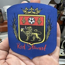 Vintage ROD STEWART 2002 Soccer Concert Patch Futbol Football England Band NOS