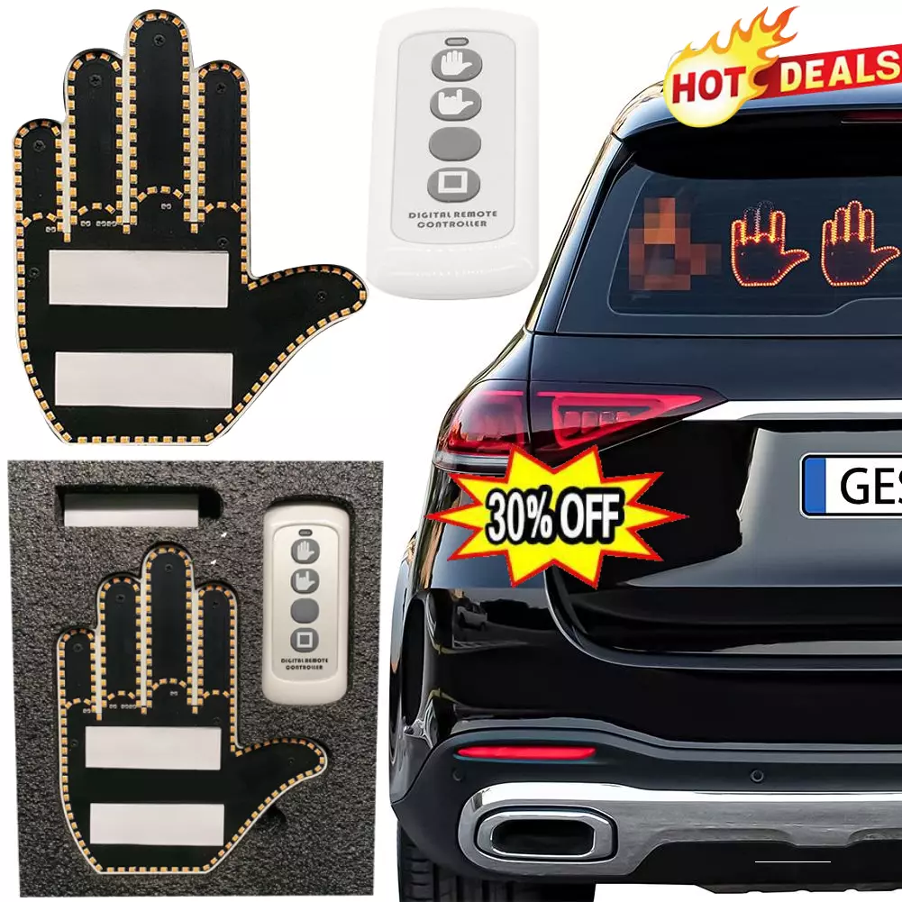 Middle Finger Car Light,Middle Finger Gesture Light with Remote