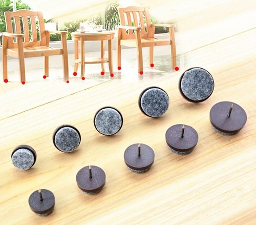 40PCS Black 28mm Furniture Felt Pad Heavy Duty Nail-on Slider Floor Protector - Picture 6 of 7
