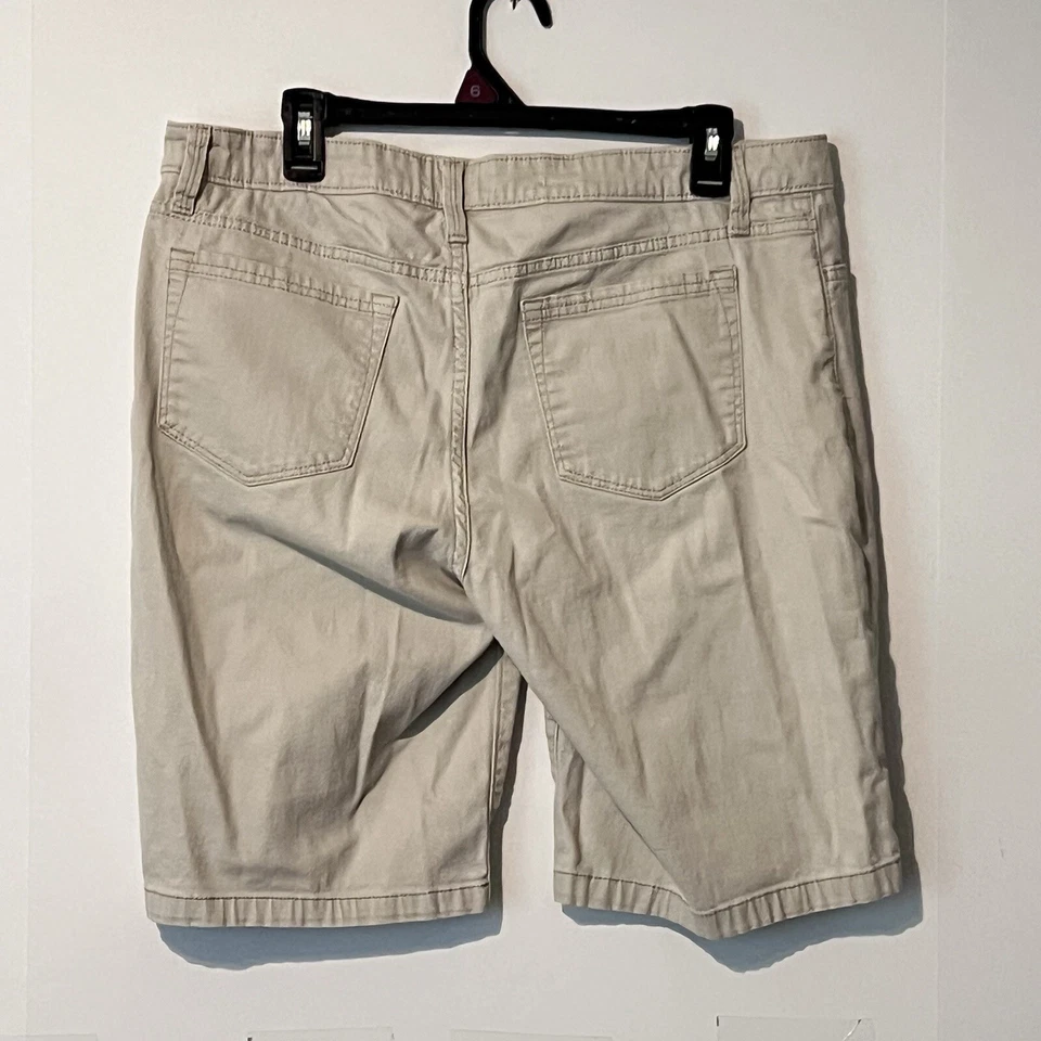Bermudas chinas Riders By Lee para mujer talla 36 beige claro tiro medio caquis Foto 4 de 4