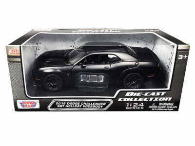 2018 Dodge Challenger SRT Hellcat Widebody Black 1:24 Model