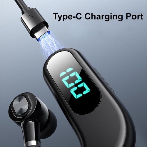 Wireless Bluetooth 5.2 Earphone Hands-free Computer Headset Noise Cancelling Mic - Picture 10 of 20