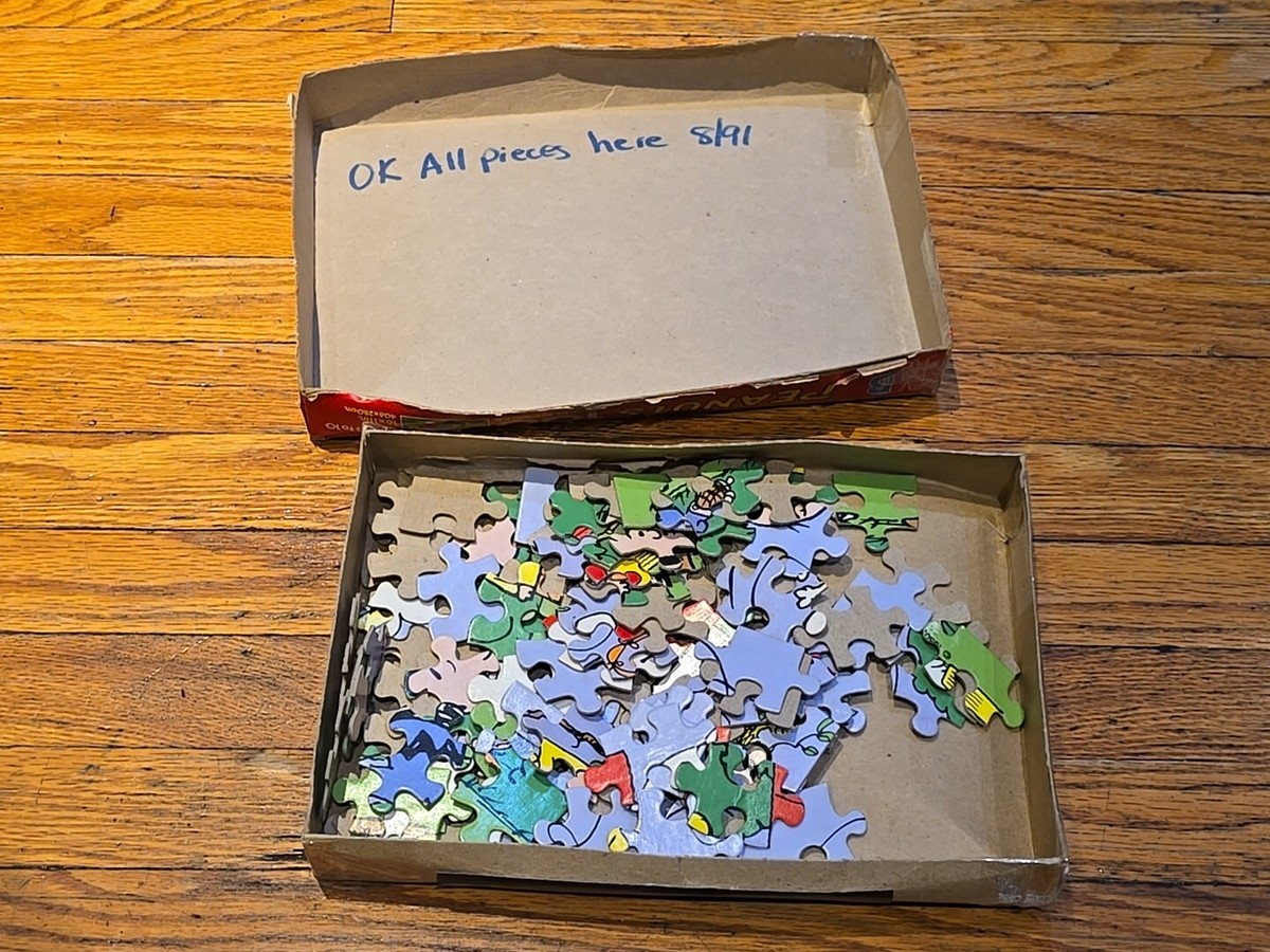SNOOPY - ayakadaii Vintage 1965 MB Puzzle Peanuts 100 Pieces Snoopy Charlie