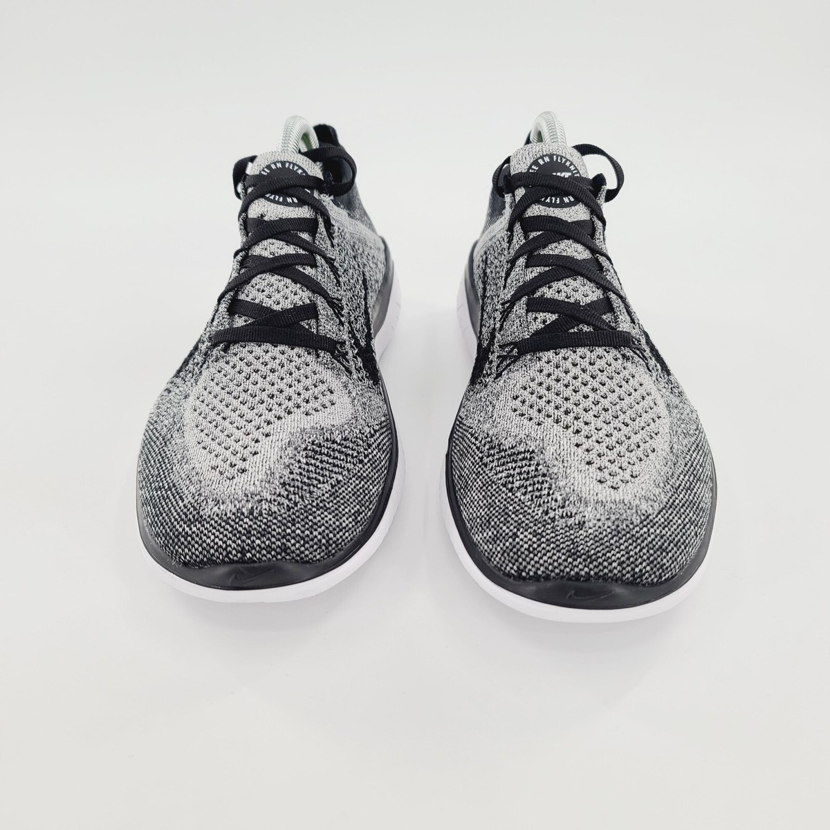 Nike Free RN Flyknit 2018 942838-101 Mens Size 8 Black White Oreo Running Shoes Nike Free Run Flyknit 2018 Men main image 3