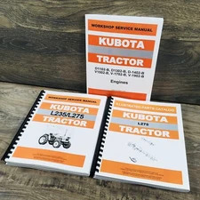 Kubota L275 Tractor Service Repair Manual Technical Shop Book Parts Catalog Set