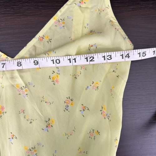 Gerücht Kleid Damen XS Sunnyside Midi Blumen Sommerkleid Slip Boho Landhaus gelb - Bild 7 von 10