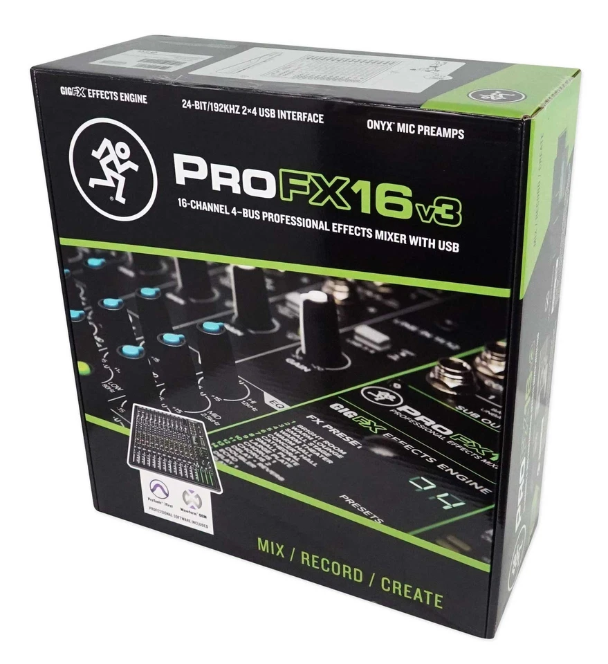 Mackie ProFX16v3 16-Channel 4-Bus Professional Effects Mixer w/USB ProFX16 v3 - Image 4 of 4