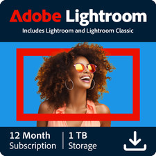 Adobe Lightroom 1TB Win/ Mac 1 year Subscription