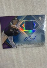 2014 Bowman Platinum - Autographed Relics Eddie Butler #AR-EB Blue Refractor...