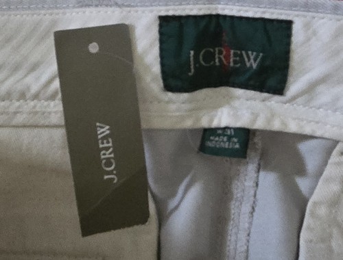 Pantalones de Colección J Crew Para Hombre Talla 31 (32×29) Remero Crema Chino Ajuste Gigante Puños Nuevos con Etiquetas - Imagen 15 de 23